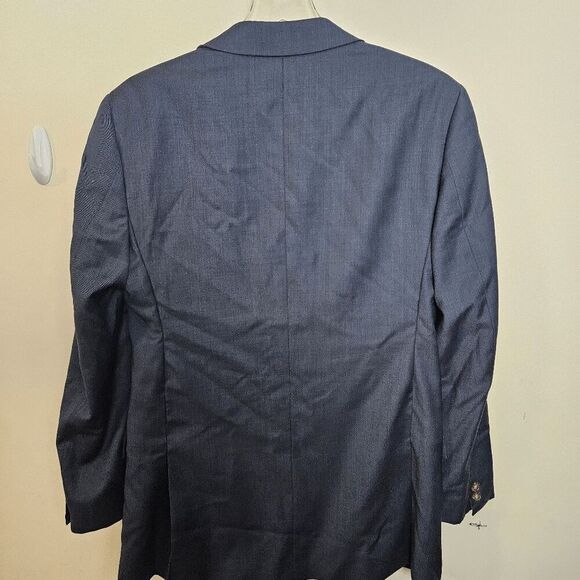 J. Crew Slim-fit Thompson Worsted Wool Suit Jacket G1730 Men's Blue Gray Size 3 - Picture 2 of 5